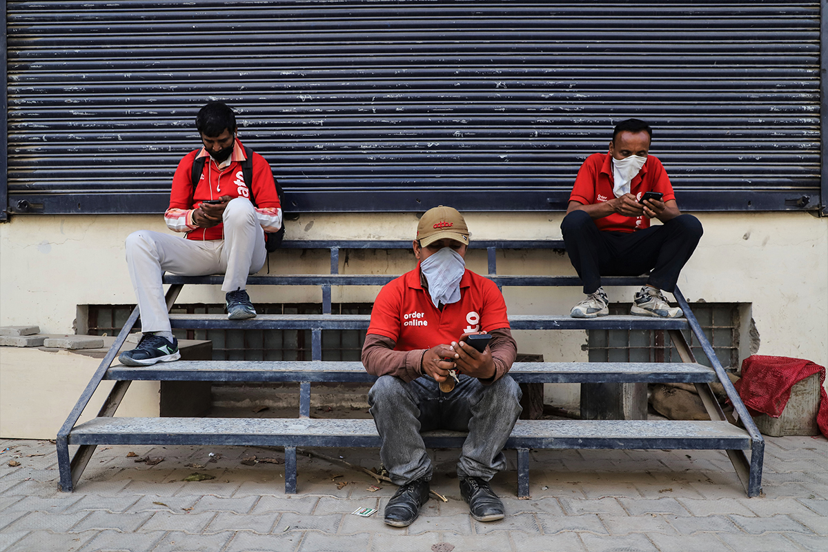Zomato delivery boys are well-aware of the Covid-19 risks but they feel lucky to work amid pandemic when tens and thousands lost their jobs in different sectors across India. Kunwar Singh Rana, 35, wh