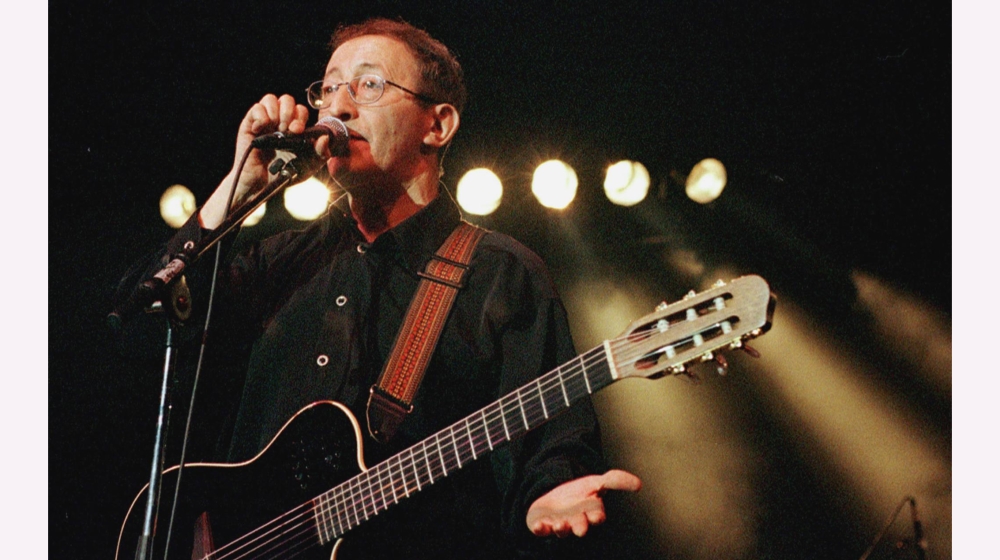 In this file photo taken on April 23, 2000 Algerian singer Idir performs during the 24th Printemps de Bourges music festival . The singer Idir, who was one of the main ambassadors of Kabyle music thro