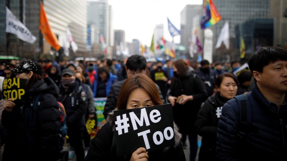 Thousands took part on protests backing South Korea’s #MeToo movement in 2018