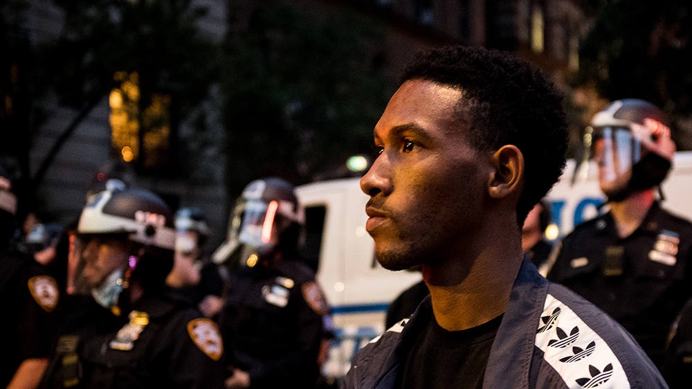 US protest blog - outside image