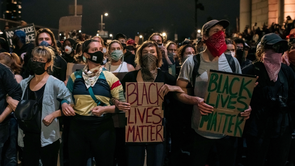Protests Against Police Brutality Over Death Of George Floyd Continue In NYC