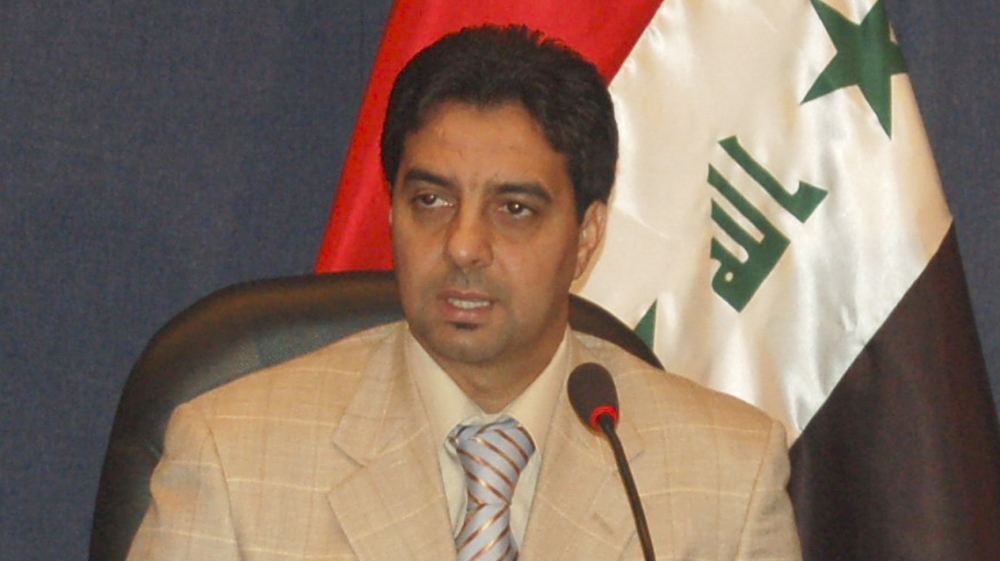 Iraqi soccer player Ahmed Radhi, Monday, Oct. 8, 2007. Rahdi swore an oath in front of lawmakers Monday as he became a lawmaker, replacing Abdul Nasser al-Janabi, who was officially sacked from the
