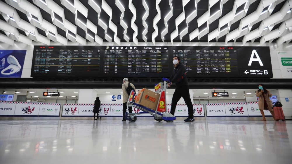 An near-deserted Narita Airport in Tokyo as the coronavirus spread in early March
