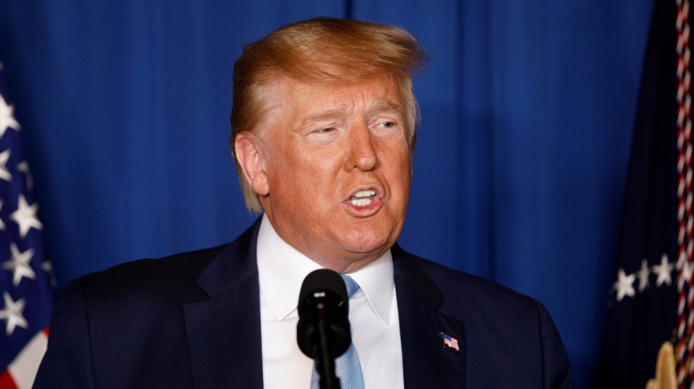U.S. President Donald Trump delivers remarks following the U.S. Military airstrike against Iranian General Qassem Soleimani in Baghdad, Iraq, in West Palm Beach, Florida, U.S., January 3, 2020. REUTER