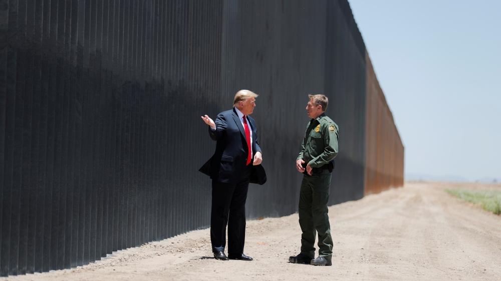 U.S. President Trump visits the U.S.-Mexico border in San Luis, Arizona