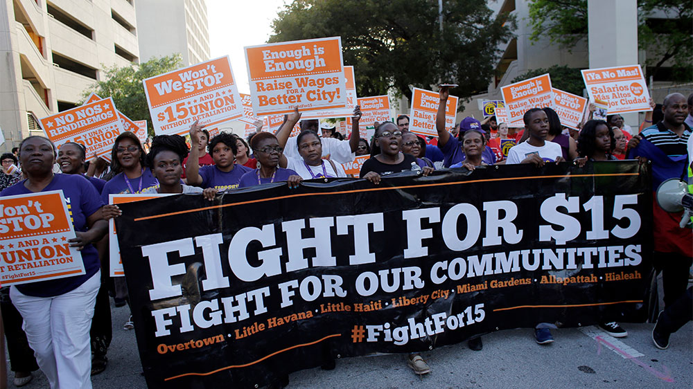 Fight for $15 protest