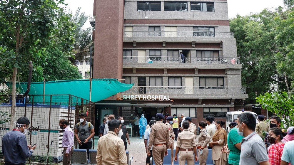 The fire broke out at the Shrey Hospital in Ahmedabad early on Thursday morning [Reuters]