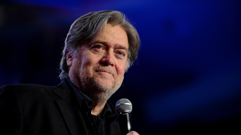 Former White House Chief Strategist Steve Bannon delivers remarks during the Value Voters Summit at the Omni Shoreham Hotel in Washington, U.S., October 14, 2017. REUTERS/Mary F. Calvert/File Photo