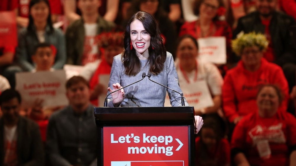 Jacinda Ardern attends the launch of the Labour Party’s election campaign in Auckland on August 8, 2020