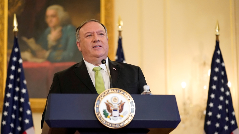 U.S. Secretary of State Mike Pompeo holds a news conference in Washington