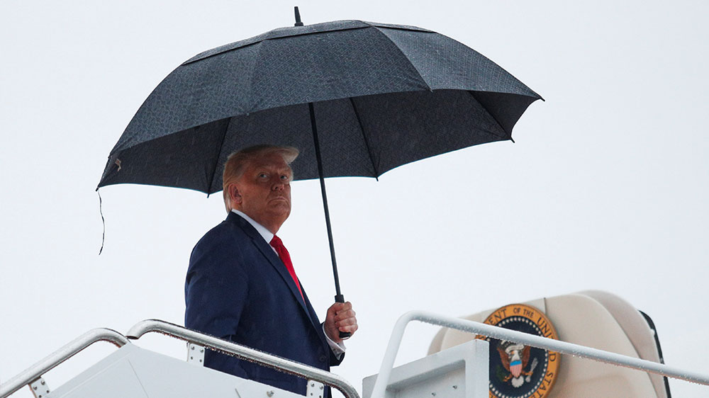 Trump departs for Wisconsin