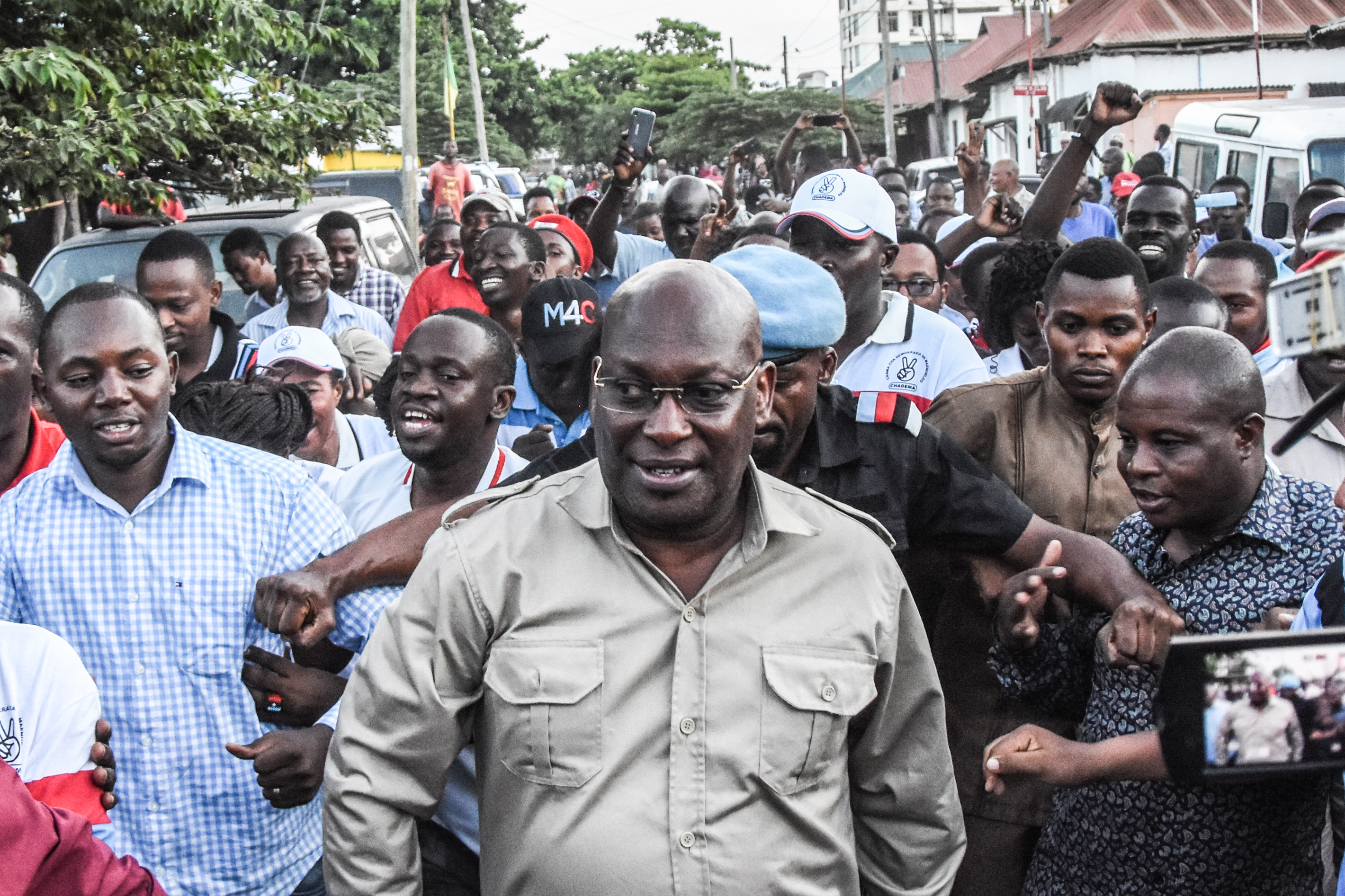 Tanzania Chadema party chairman Freeman Mbowe after being released from prison in March