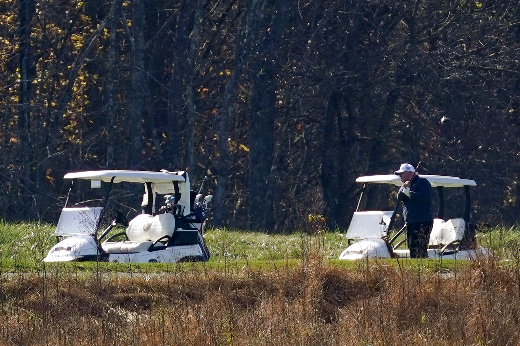 President Donald Trump participated in a round of golf at the Trump National Golf Course when Biden’s victory was projected