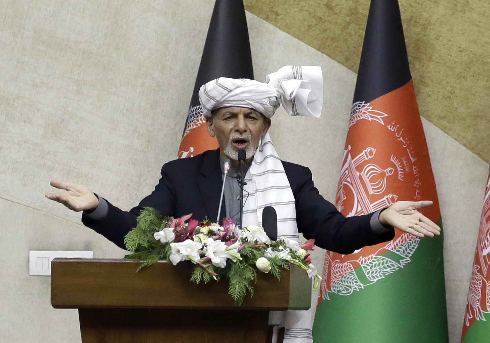Ghani has resisted the proposal for a new transitional government in Afghanistan [File: Mariam Zuhaib/AP]
