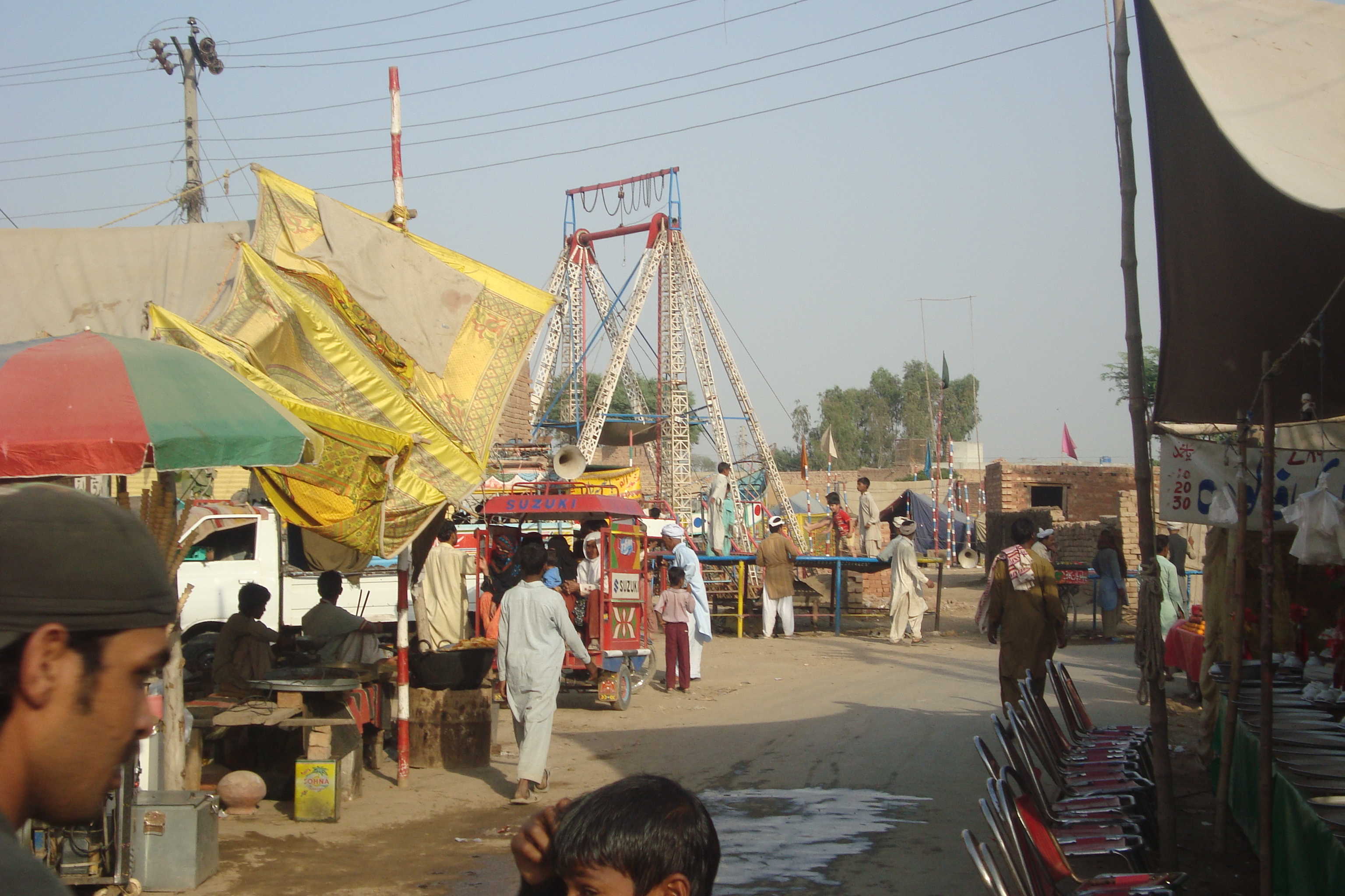 Ram Thaman is overtaken by pilgrims in April