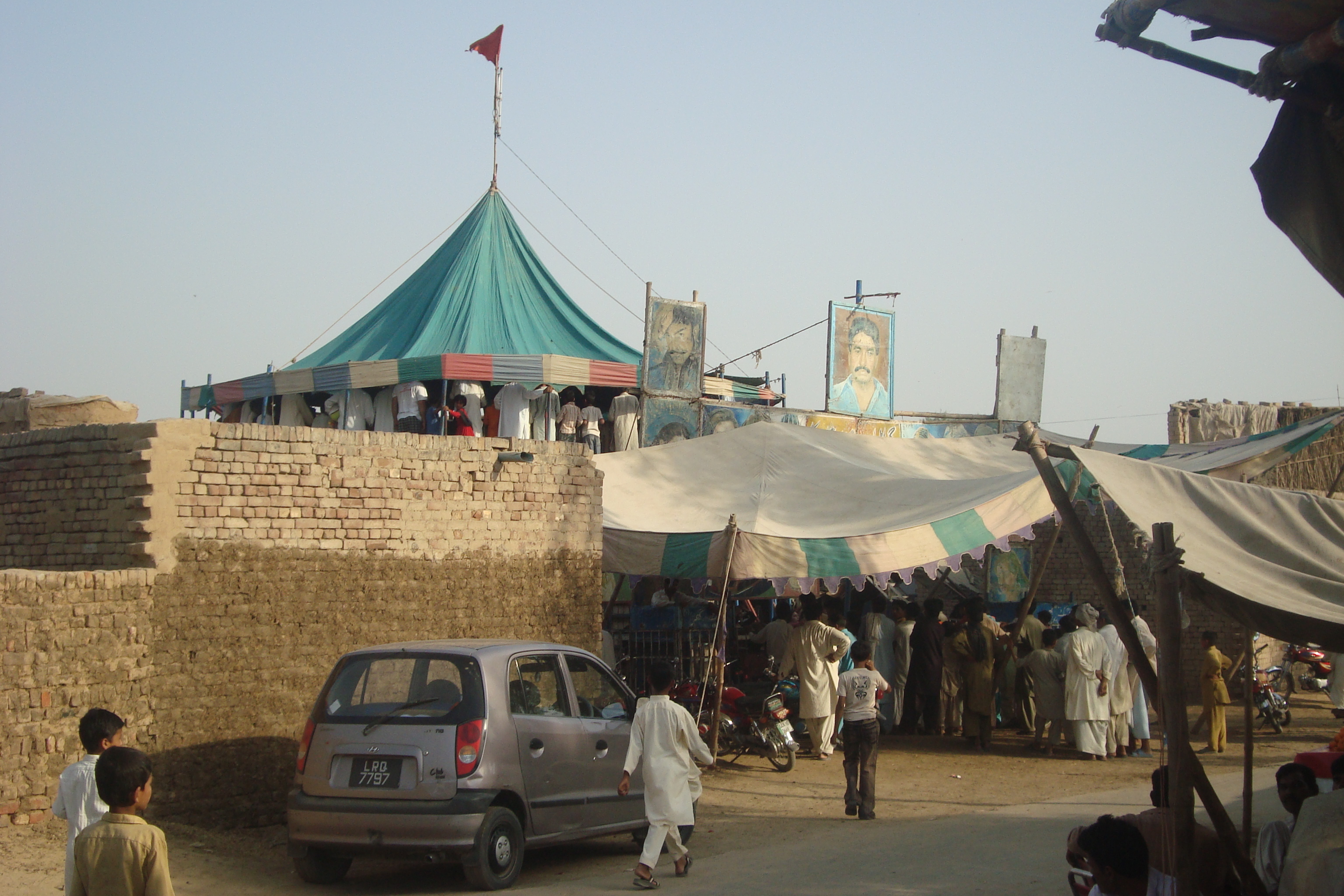 The village of Ram Thaman lies entirely within the compound of an ancient Hindu temple. It is transformed on April 13 into a bustling tent city when thousands of pilgrims arrive to celebrate Vaisakhi