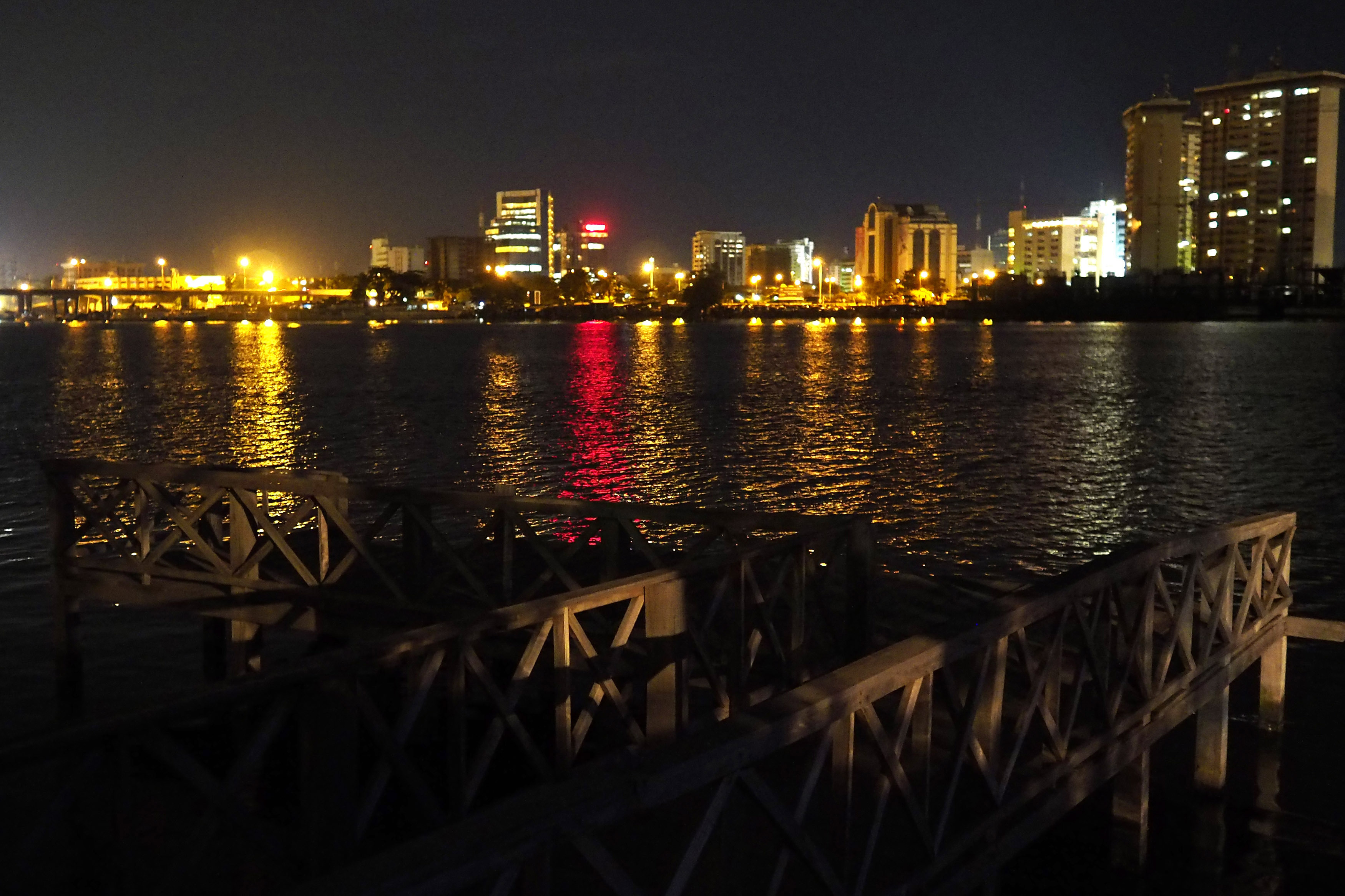 The Victoria Island waterfront is seen from the affluent Ikoyi neighbourhood in Lagos, in June 2014
