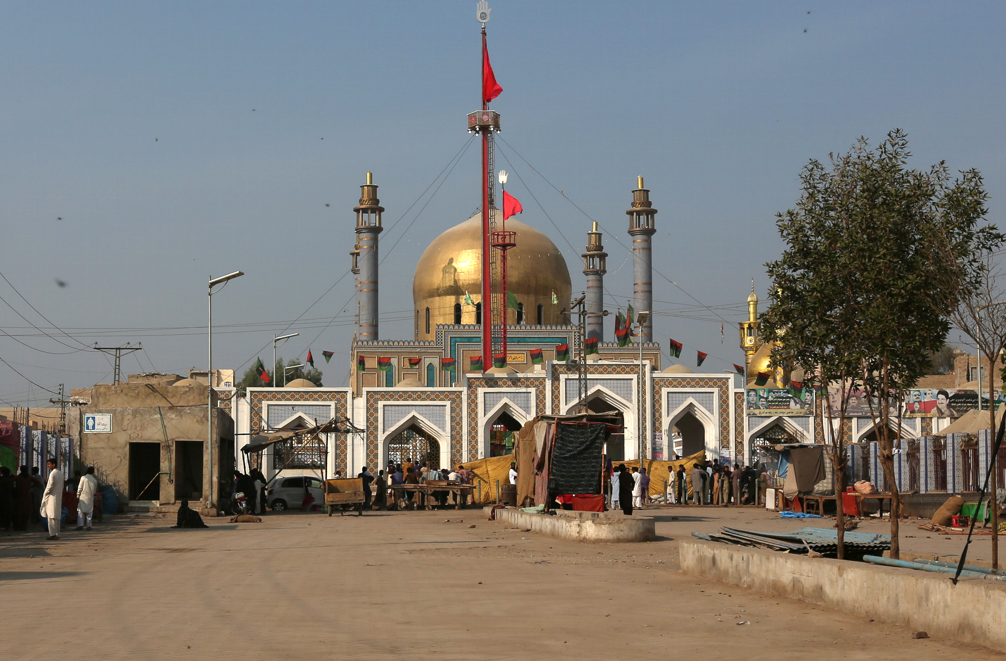 A view of the tomb of Sufi saint Syed Usman Marwandi, also known as the Lal Shahbaz Qalandar shrine, after it was closed to the general public following a suicide blast in Sehwan Sharif, Sindh province, February 17, 2017