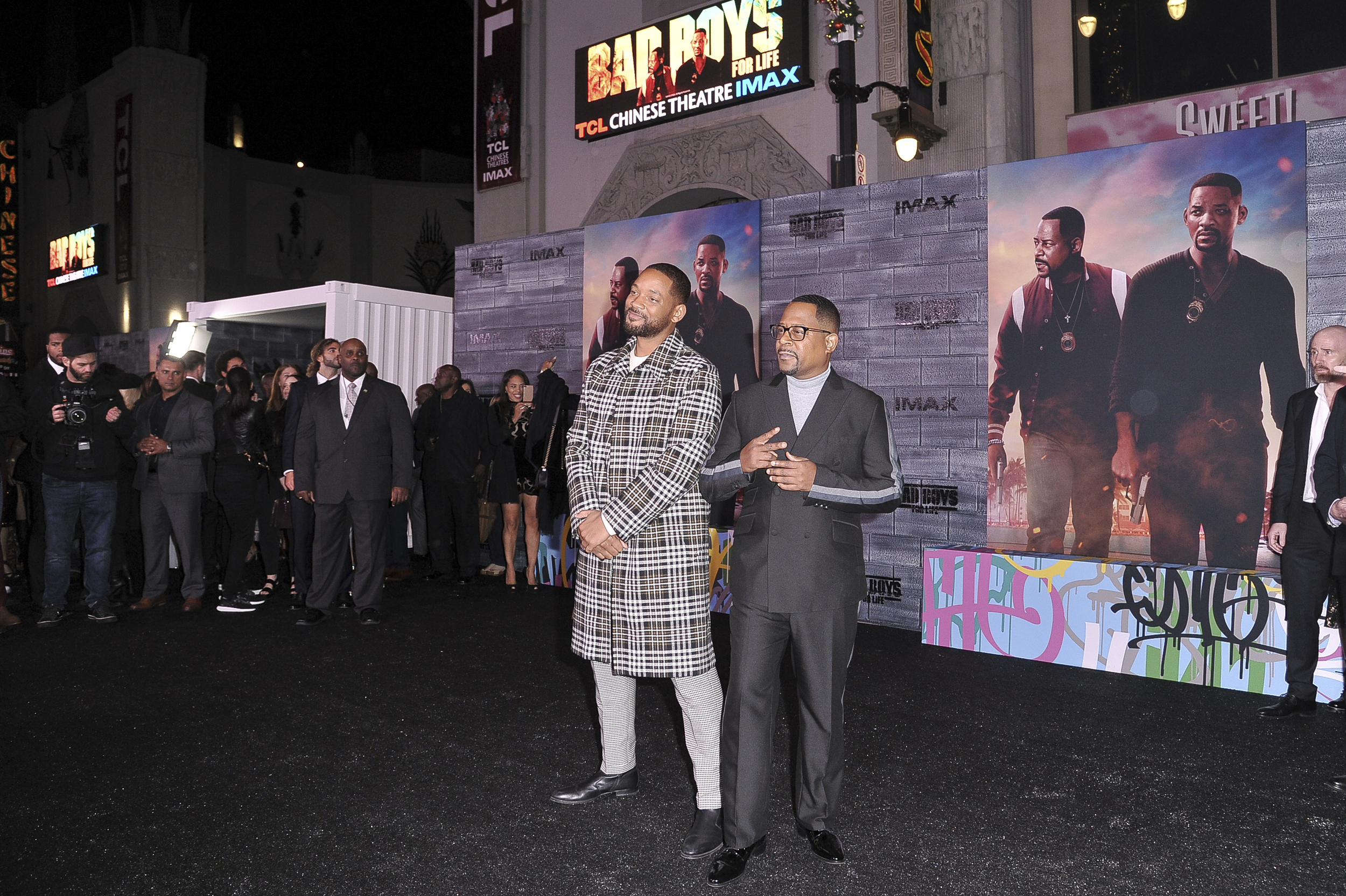 Will Smith and Martin Lawrence attend the LA premiere of Bad Boys for Life at the TCL Chinese Theatre in Los Angeles, California, US