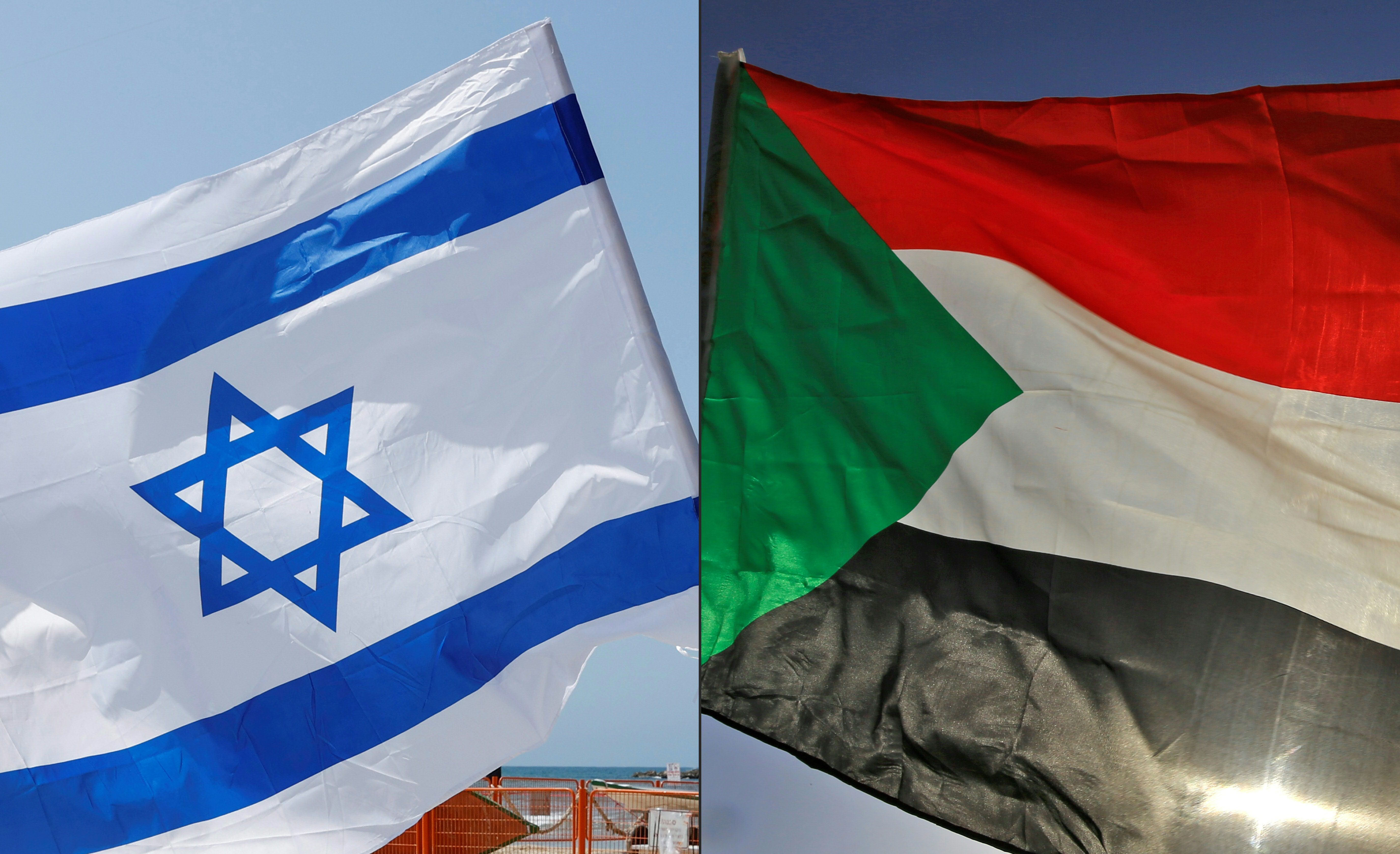 Sudan and Israel flags