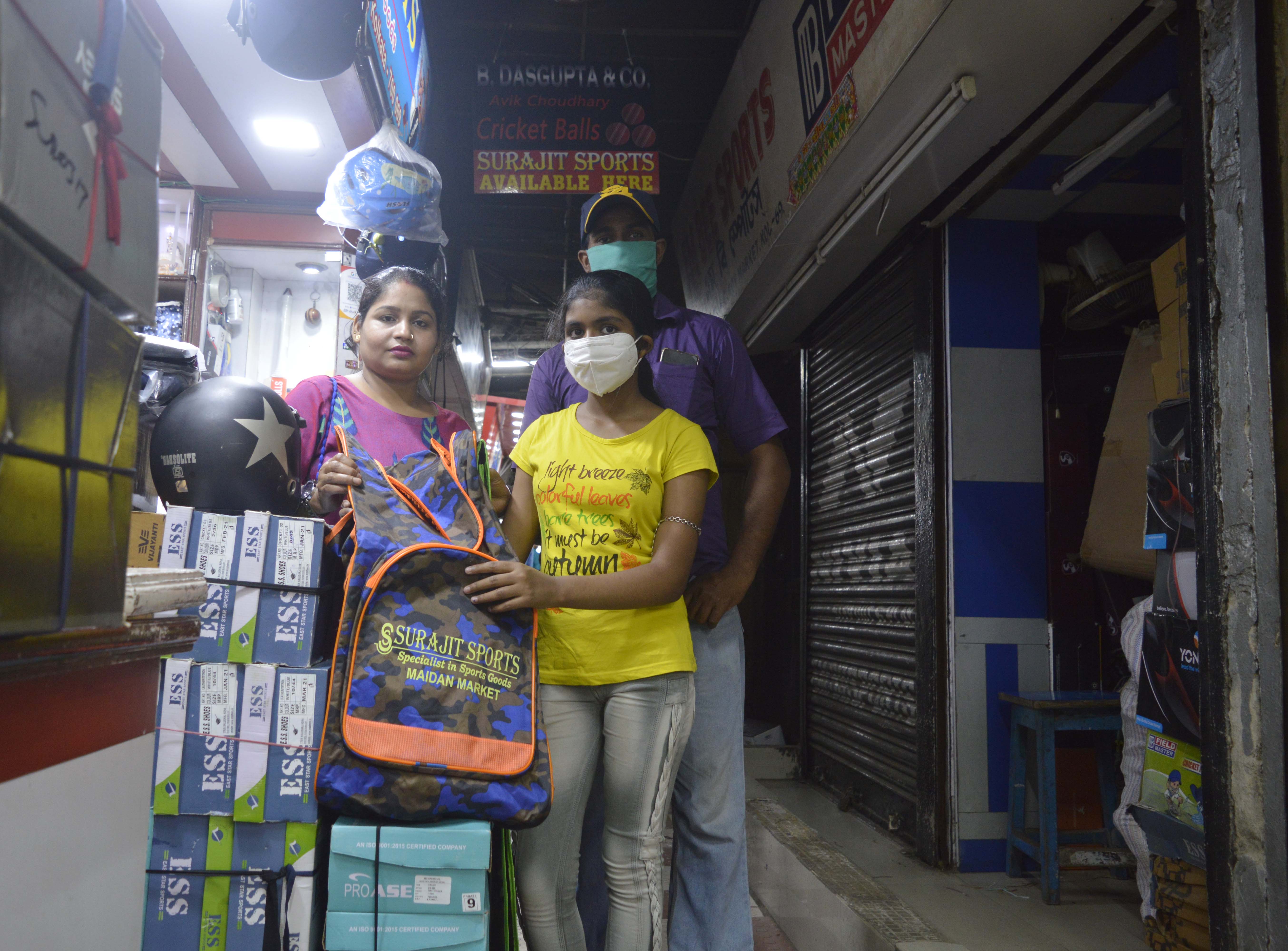 Somenath Das visited Maidan Market to buy his daughter’s cricket shoes