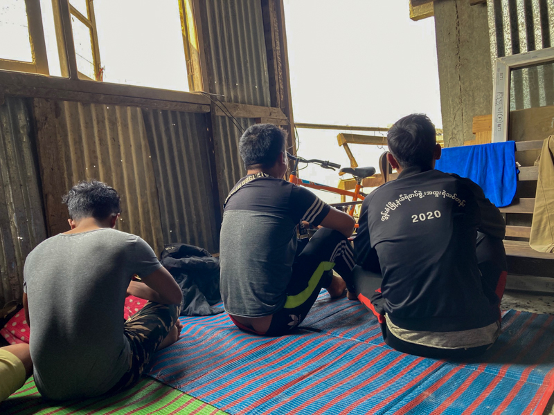 A group of Myanmar citizens who claim to be from the police at an undisclosed location in Mizoram