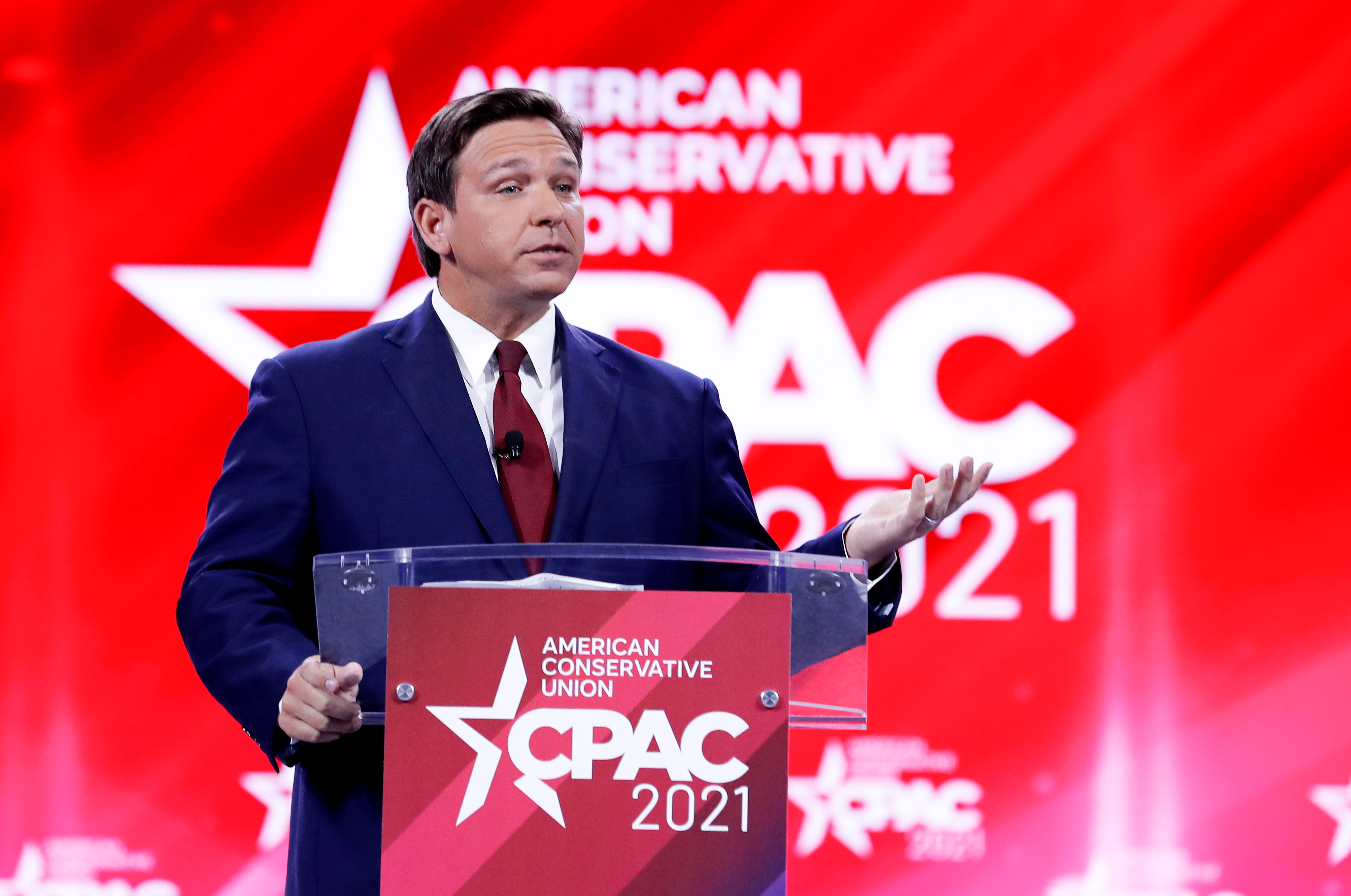Florida Governor Ron DeSantis speaks at an event