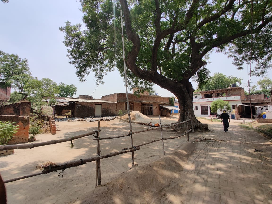 A house in the village whose occupant has tested positive for COVID-19 [Saurabh Sharma/Al Jazeera]
