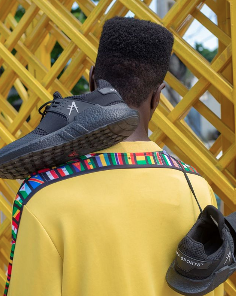 ‘LIV (54)’ was inscribed on one of AFA Sports’ first lines, with 54 flags to represent the number of countries on the African continent [Courtesy of AFA Sports]