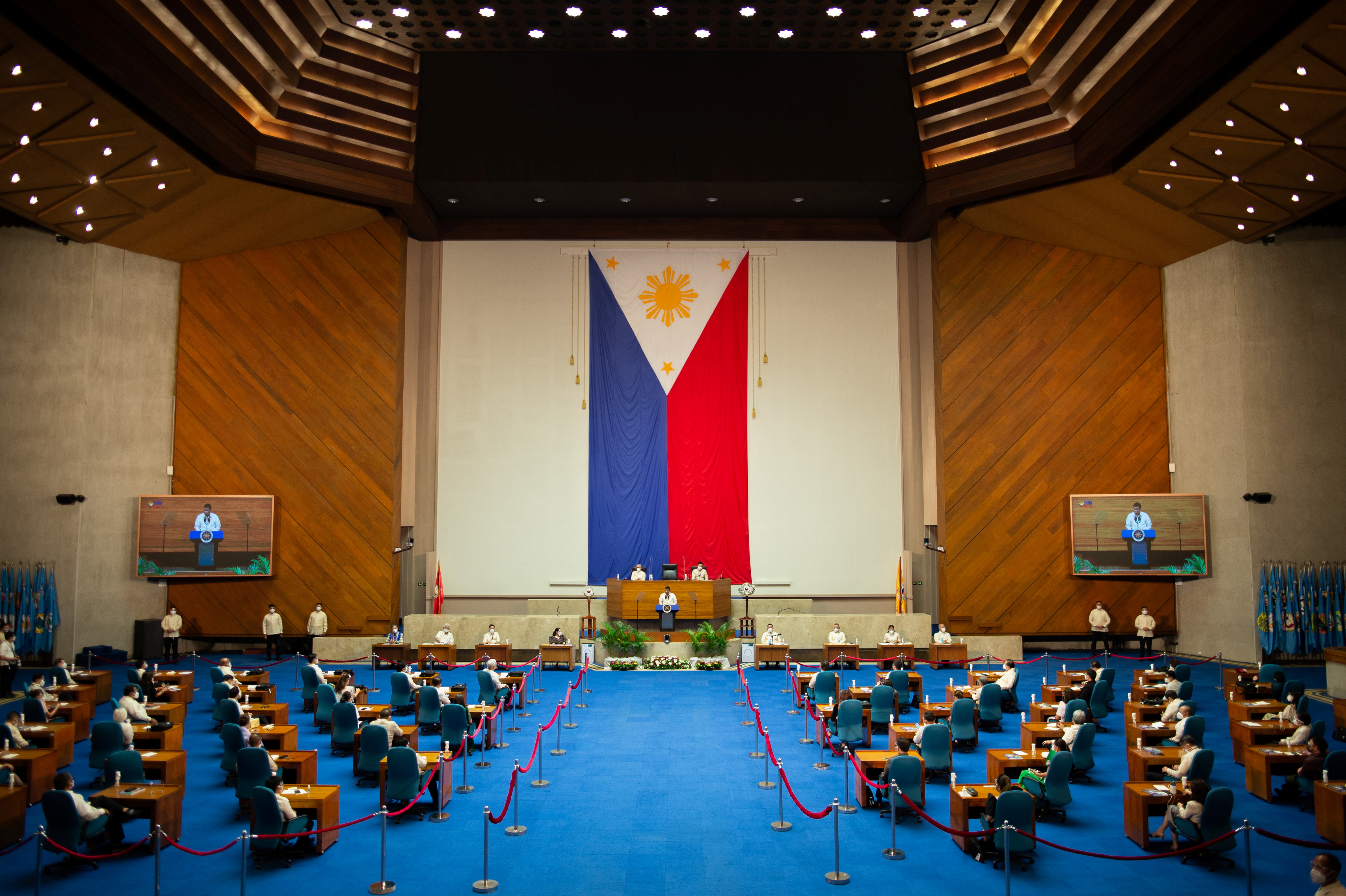 Duterte delivers his sixth and final State of the Nation Address (SONA), before members of the House of Representatives and senators in Metro Manila on Monday