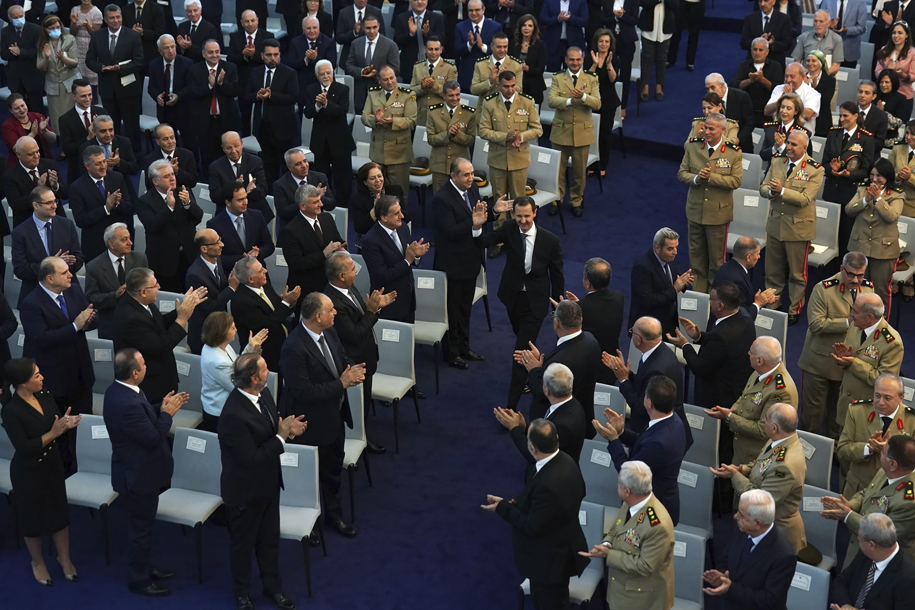 Al-Assad has been in power since 2000 [Syrian Presidency via Facebook via AP]