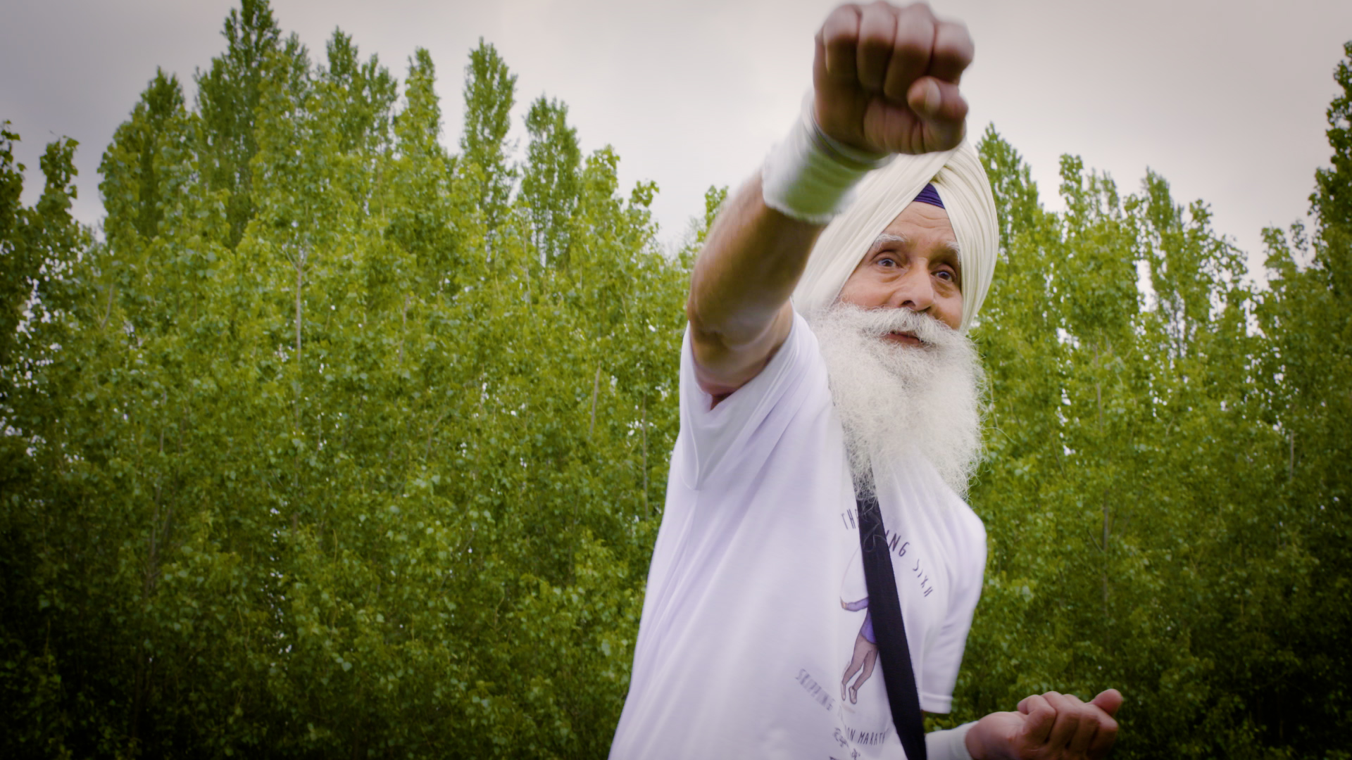 Rajinder Singh training for the London Marathon [Photo courtesy of Minreet Kaur]