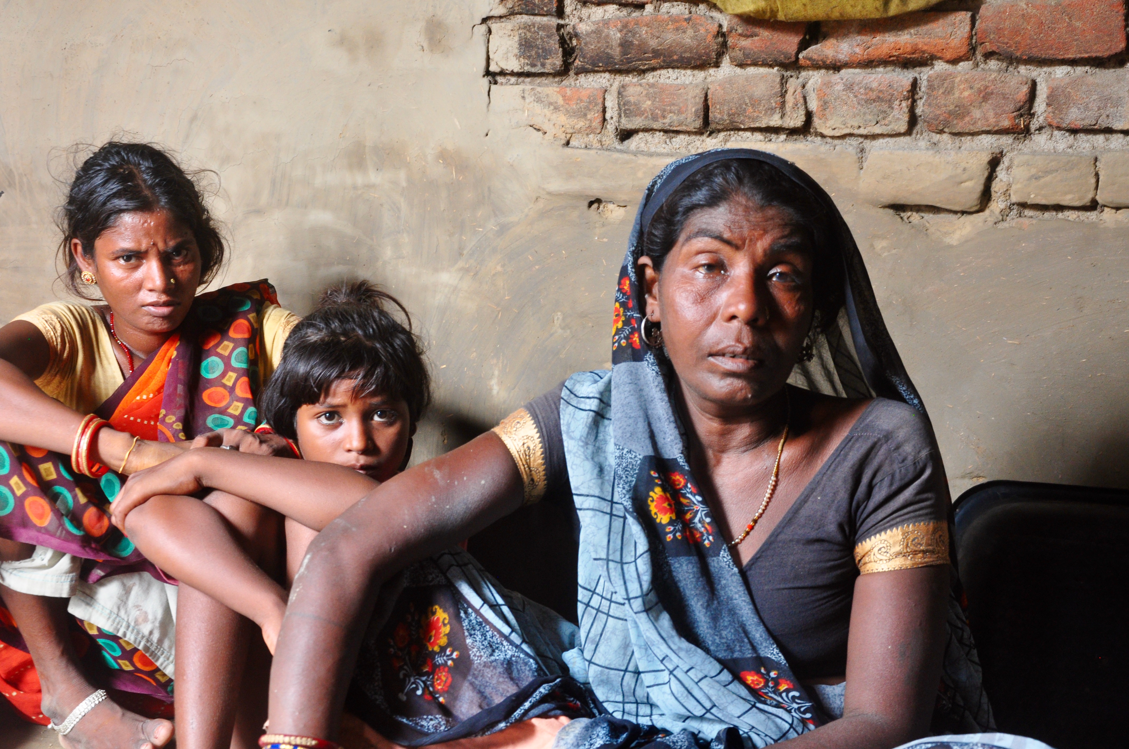 Sahuja Devi Manjhi, extreme right, at her home in Bhimpur Tola in Gaya, Bihar. Sahuja’s son Shashikant, renamed Photan by a trafficker and employer, died under mysterious circumstances in Jaipur, where he worked as a labourer in a bangle-making operation