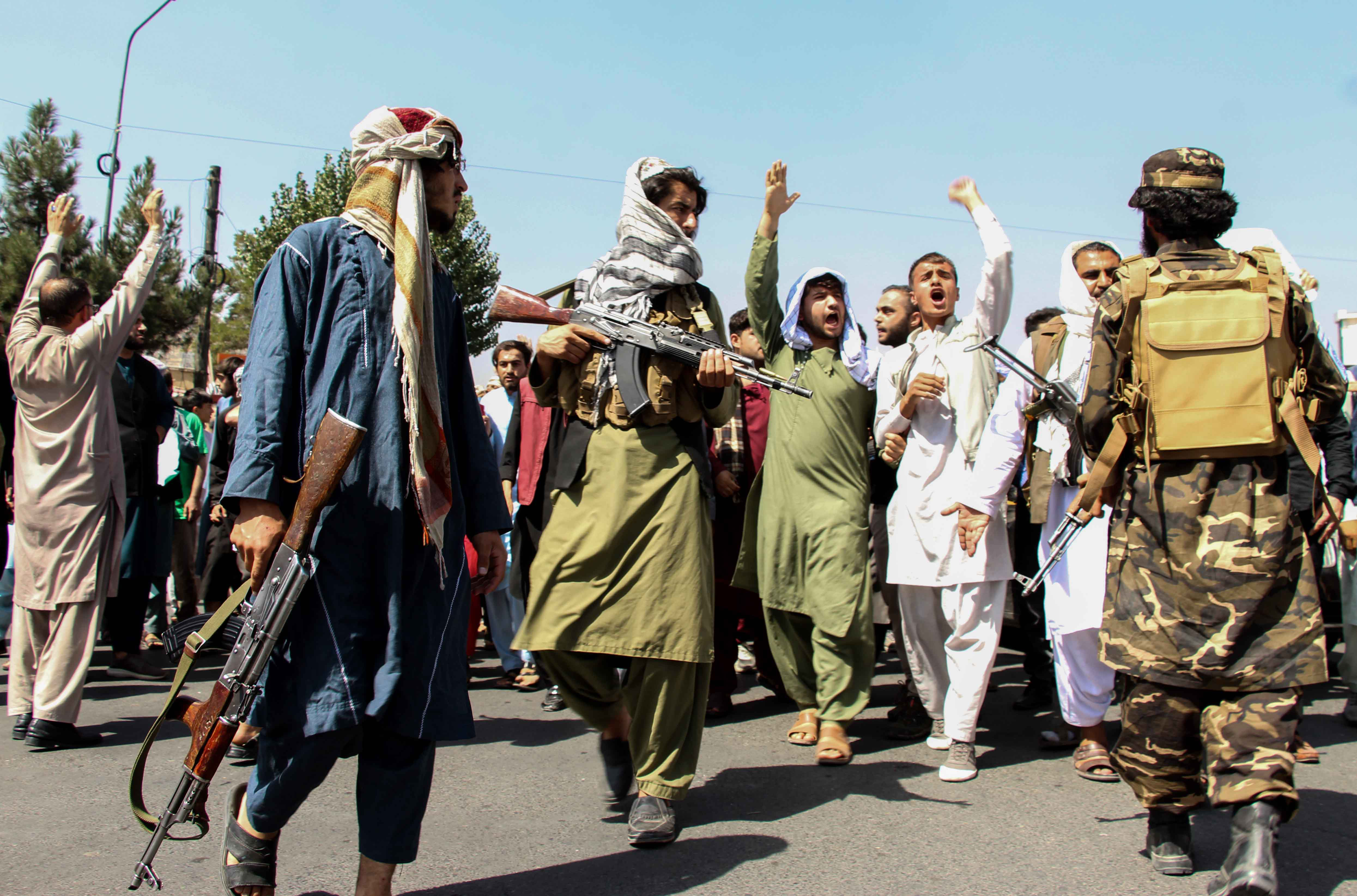 The demonstrations began after Ahmad Massoud, leader of the National Resistance Front of Afghanistan, called for a national uprising against the Taliban and the alleged Pakistani interference [EPA-EFE]