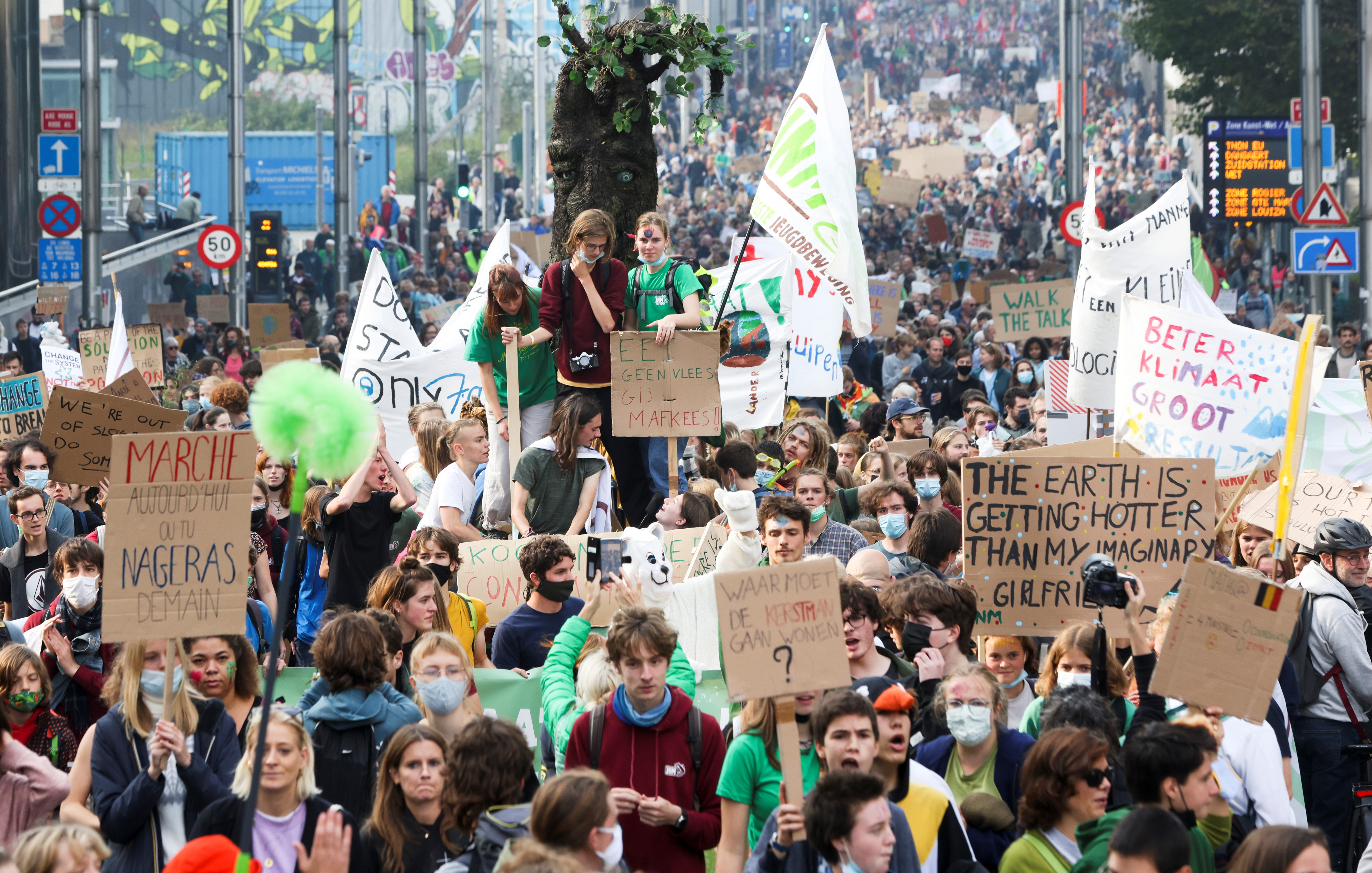 Police estimated at least 25,000 marchers, while organisers placed the number at 70,000