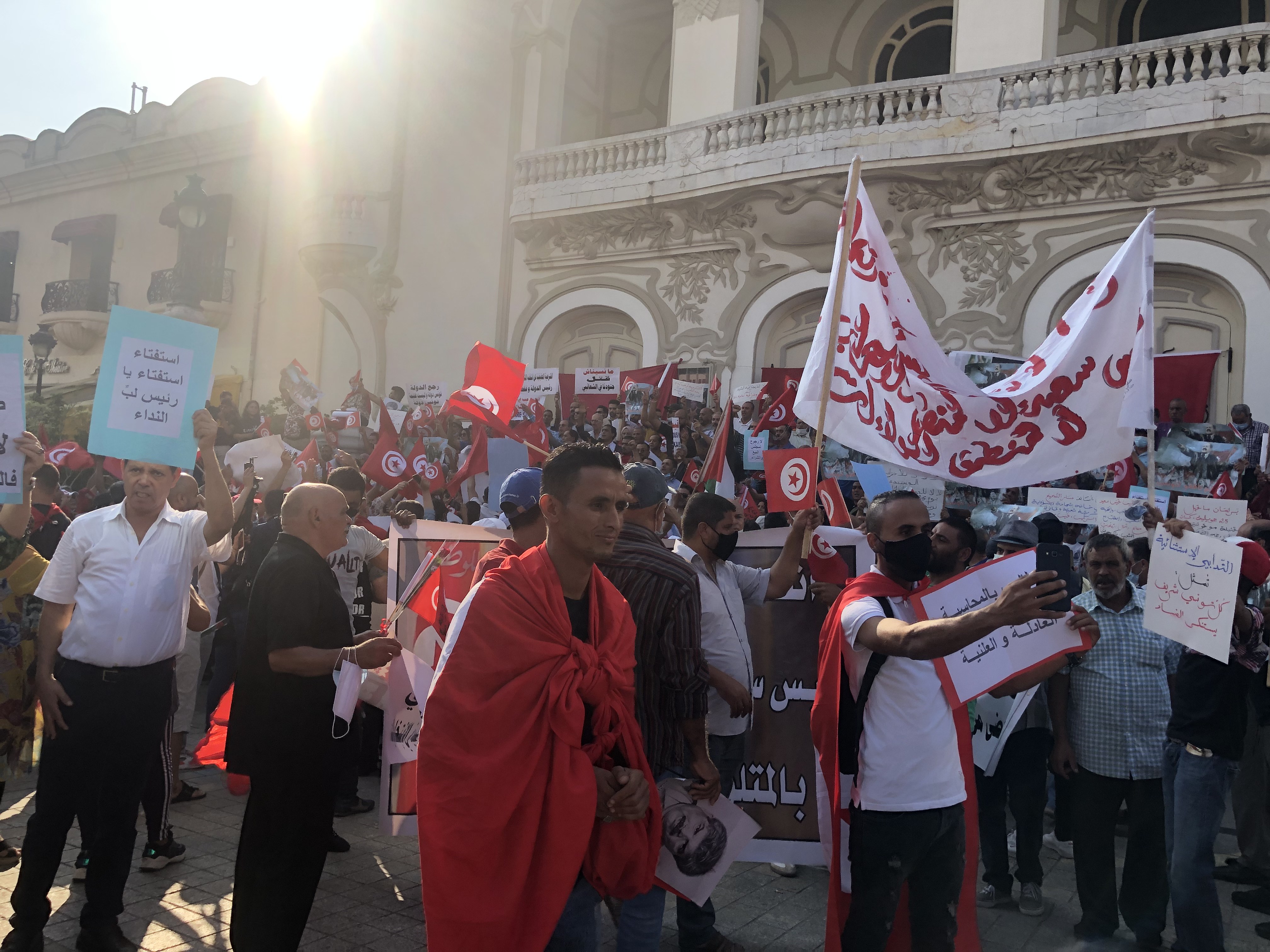 Several protests are taking place in the North African country