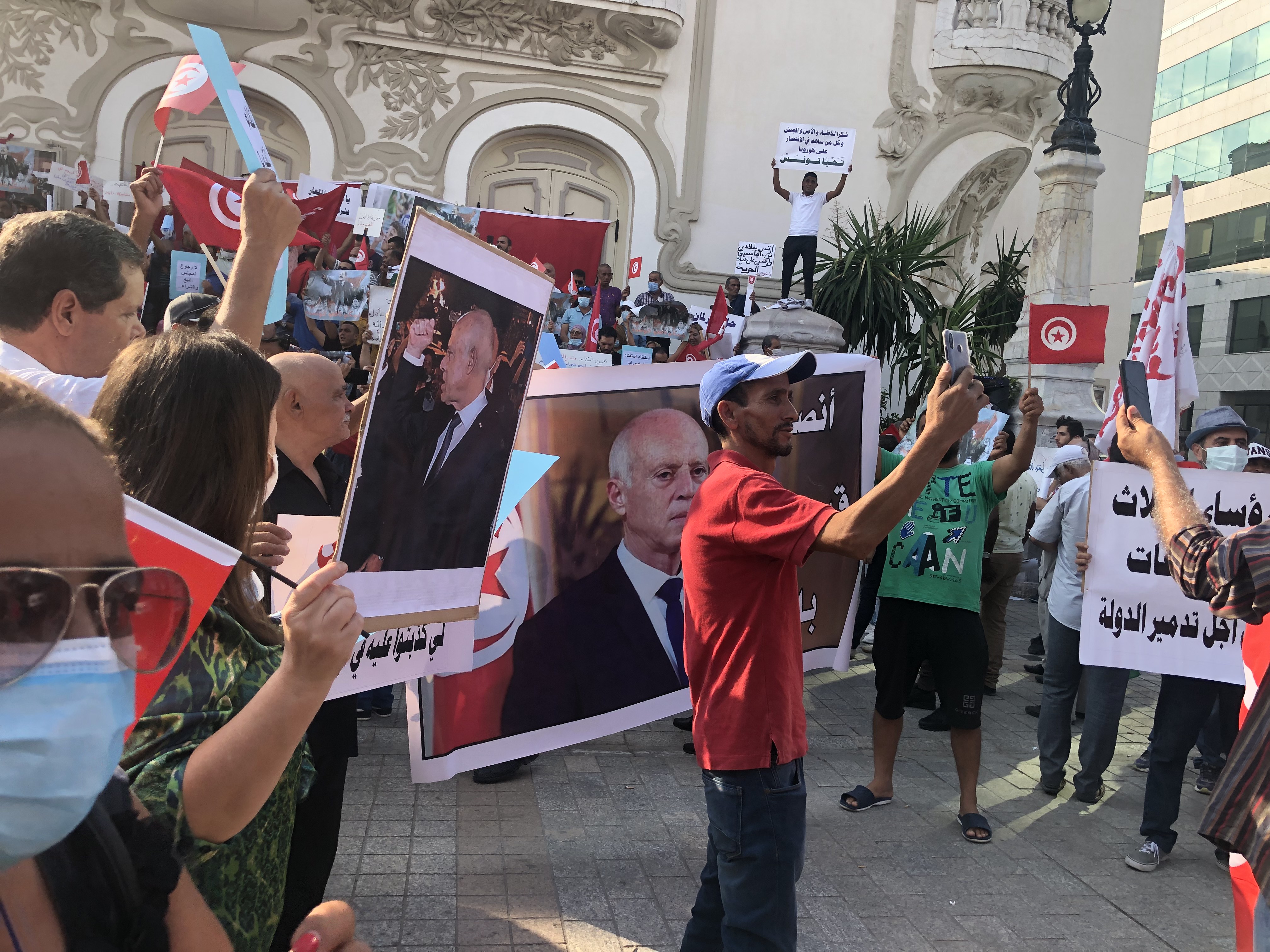 Opinion polls show Saied has support but his delay in setting a timeline out of the crisis has started to cement opposition