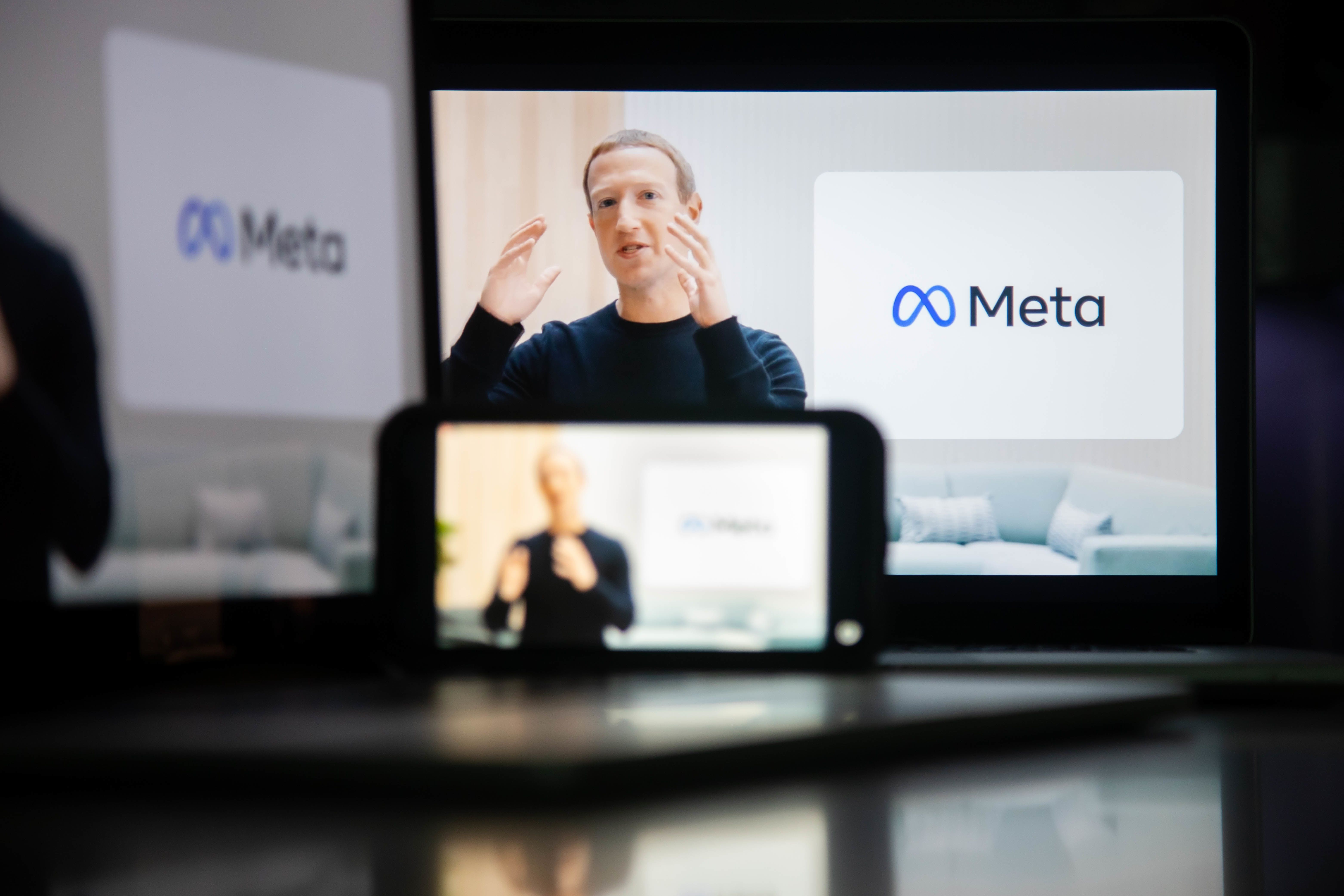 Mark Zuckerberg, chief executive officer of Facebook Inc., speaks during the virtual Facebook Connect event