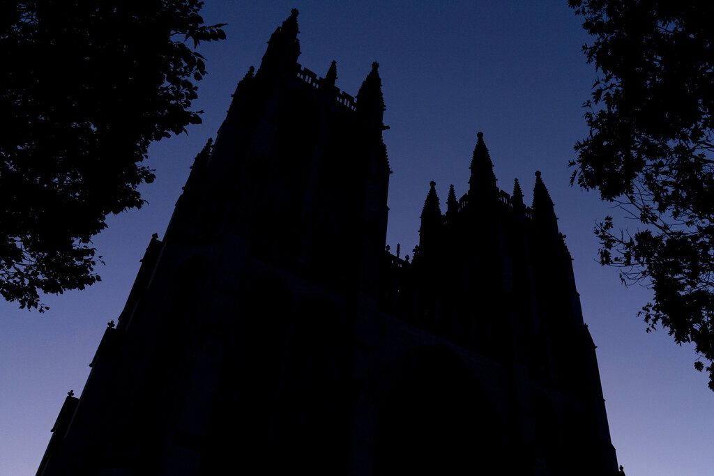 The Washington National Cathedral and other US churches have cancelled in-person Christmas services
