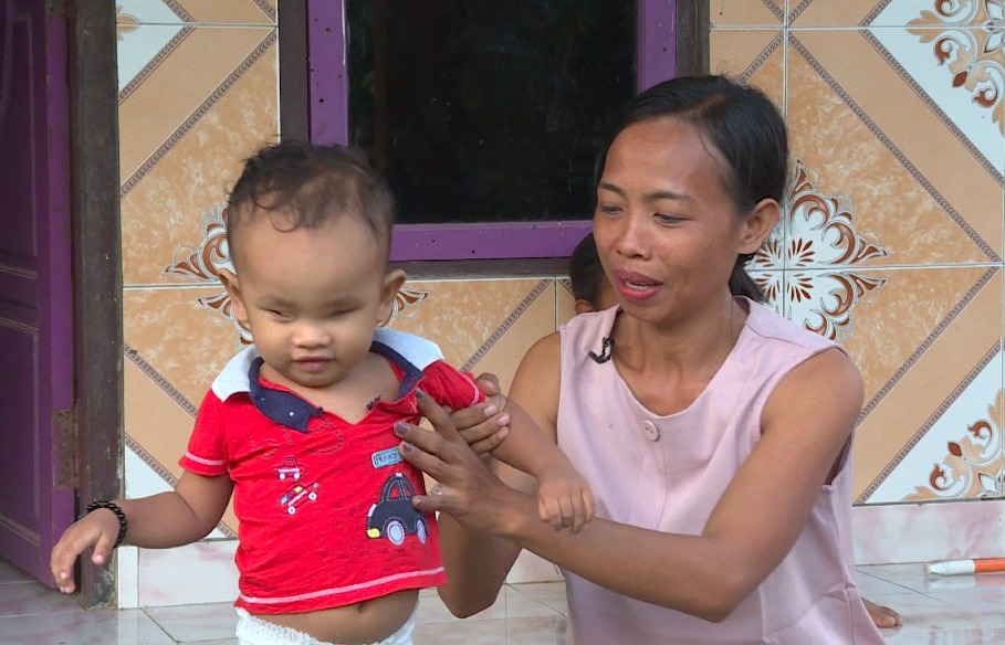 Narendra was born without eyes in a village in Indonesia's Lombok [Jessica Washington/ Al Jazeera]