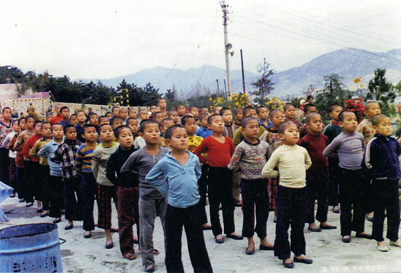 Children were forced to shave their heads and were subjected to military-style disciplinary training from a young age at Brothers Home [Courtesy of the Brothers Home Committee]