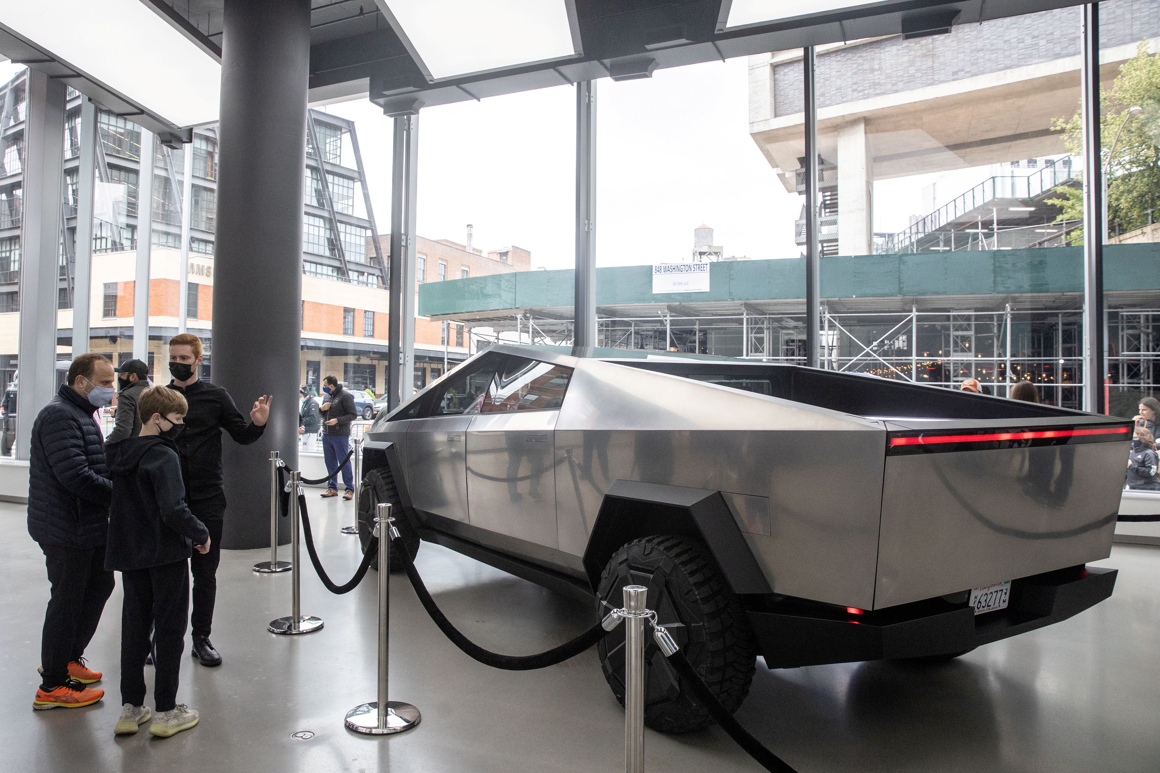 Tesla’s Cybertruck is displayed at Manhattan’s Meatpacking District in New York City, the United States