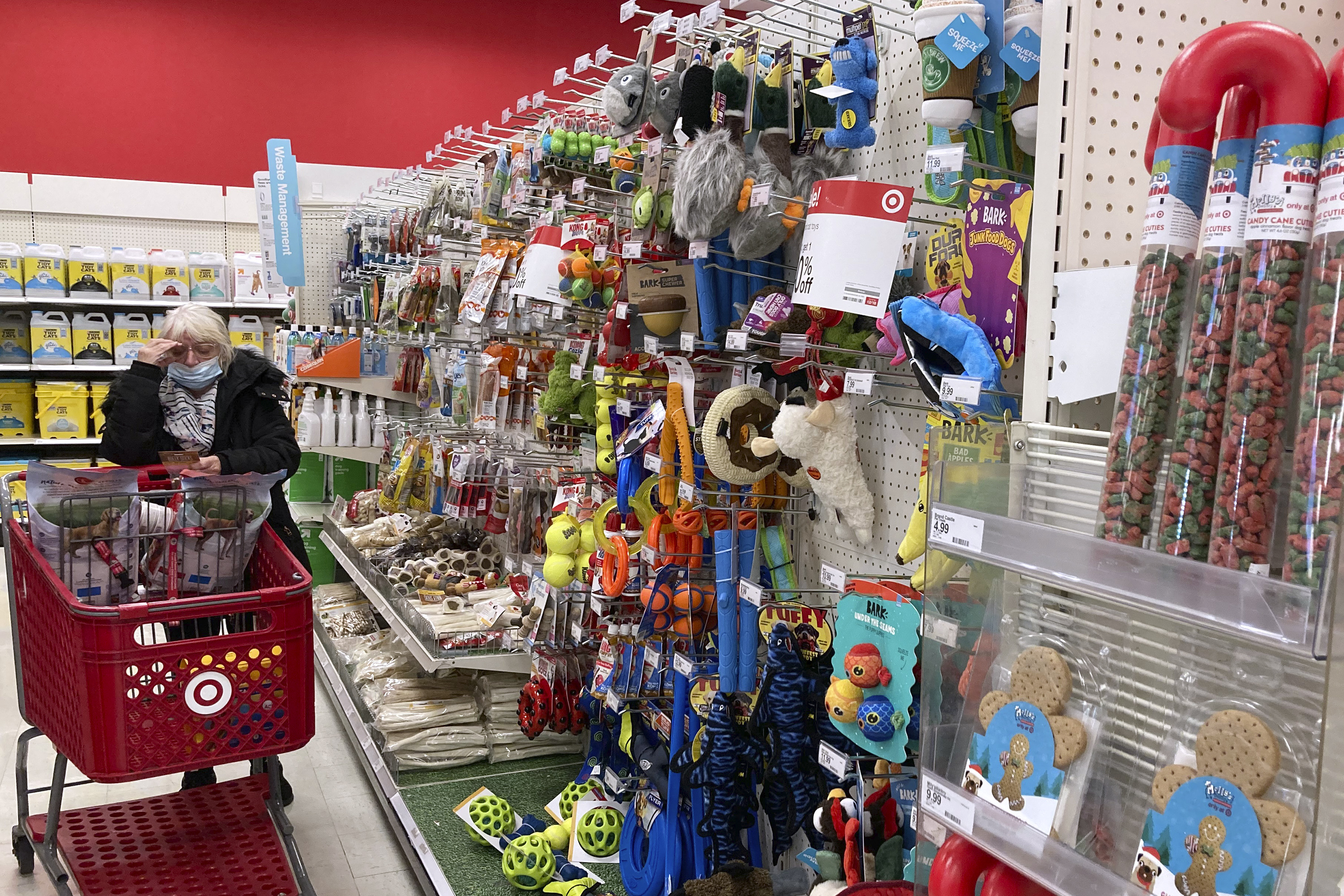 A shopper shops at a retail store in Niles, Illinois, US