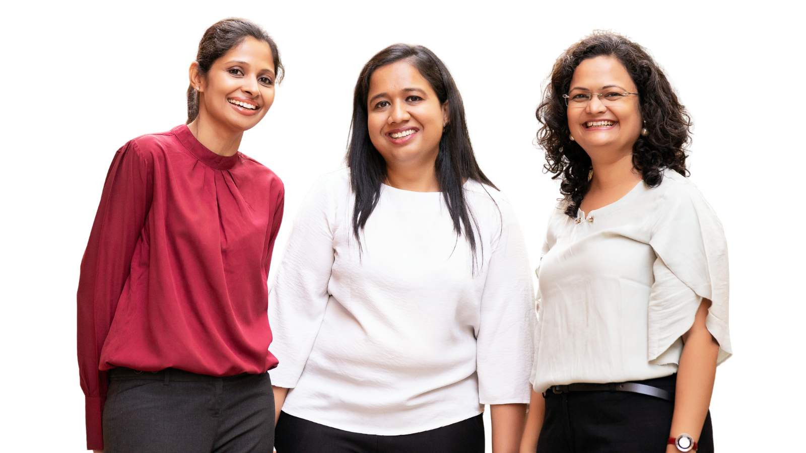 The three Enzia Ventures cofounders posing for a photo in India