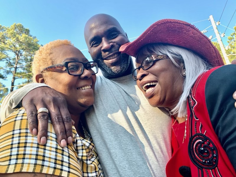 Brandon Jackson embraces his mother Mollie Peoples