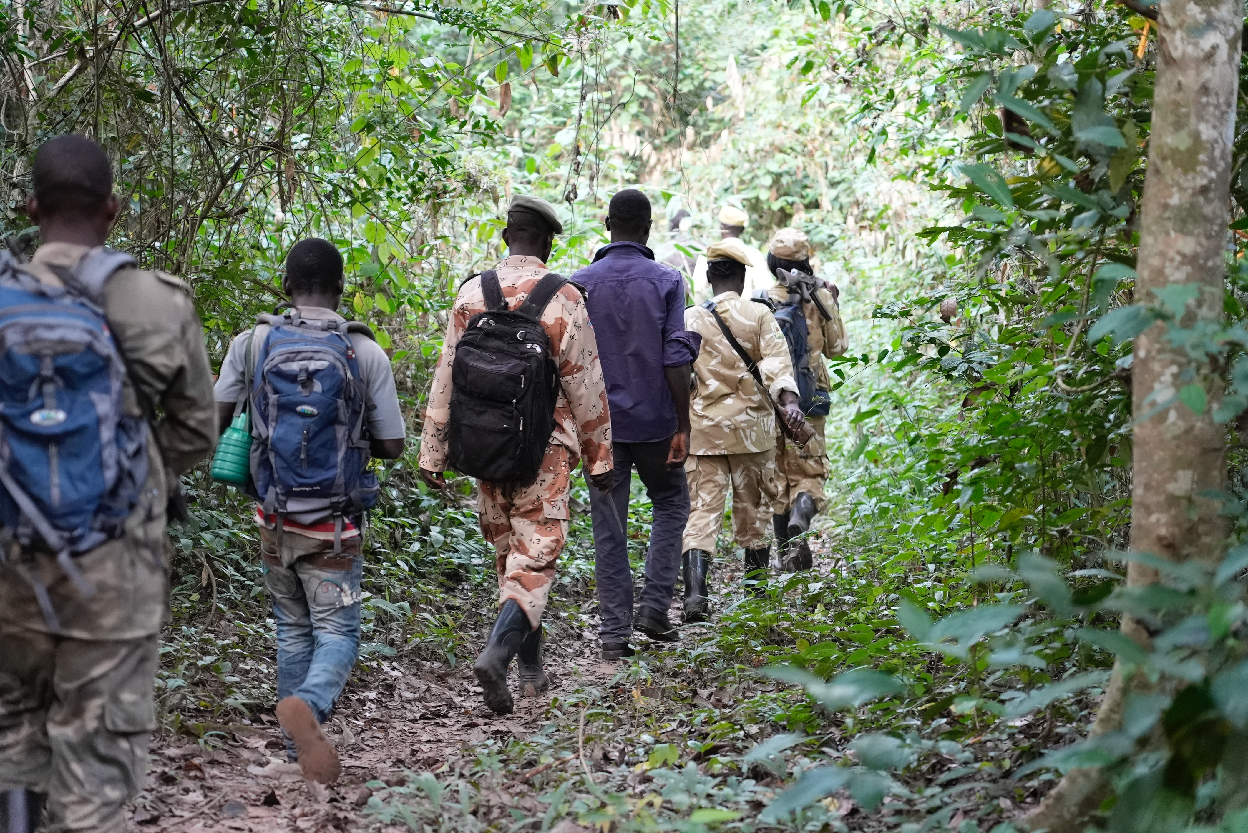 Forest rangers patrol in South Sudan game reserve