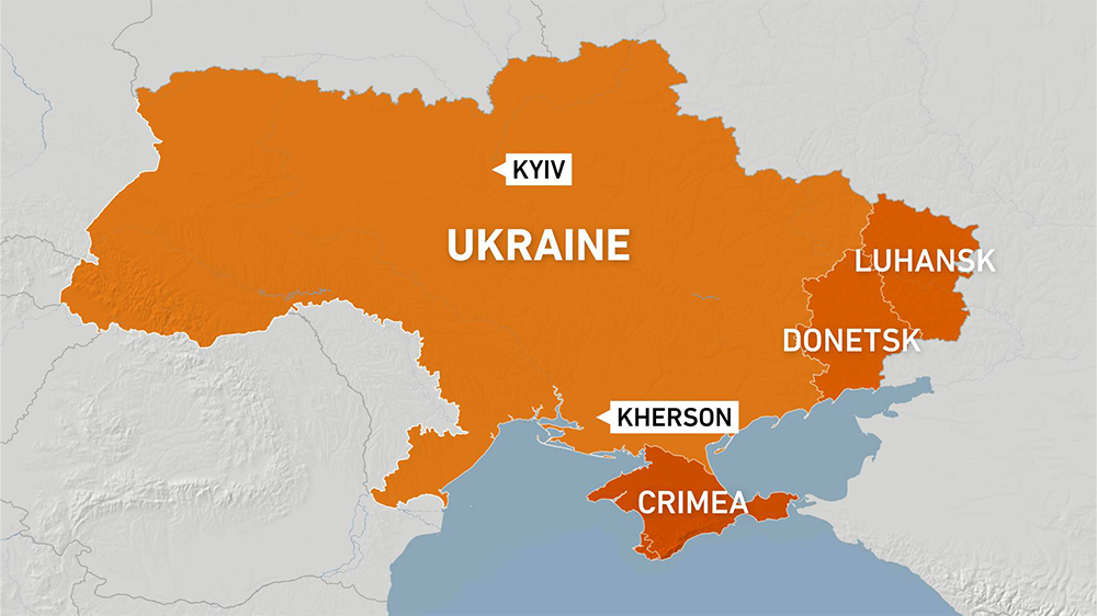 Map of Kherson, Ukraine