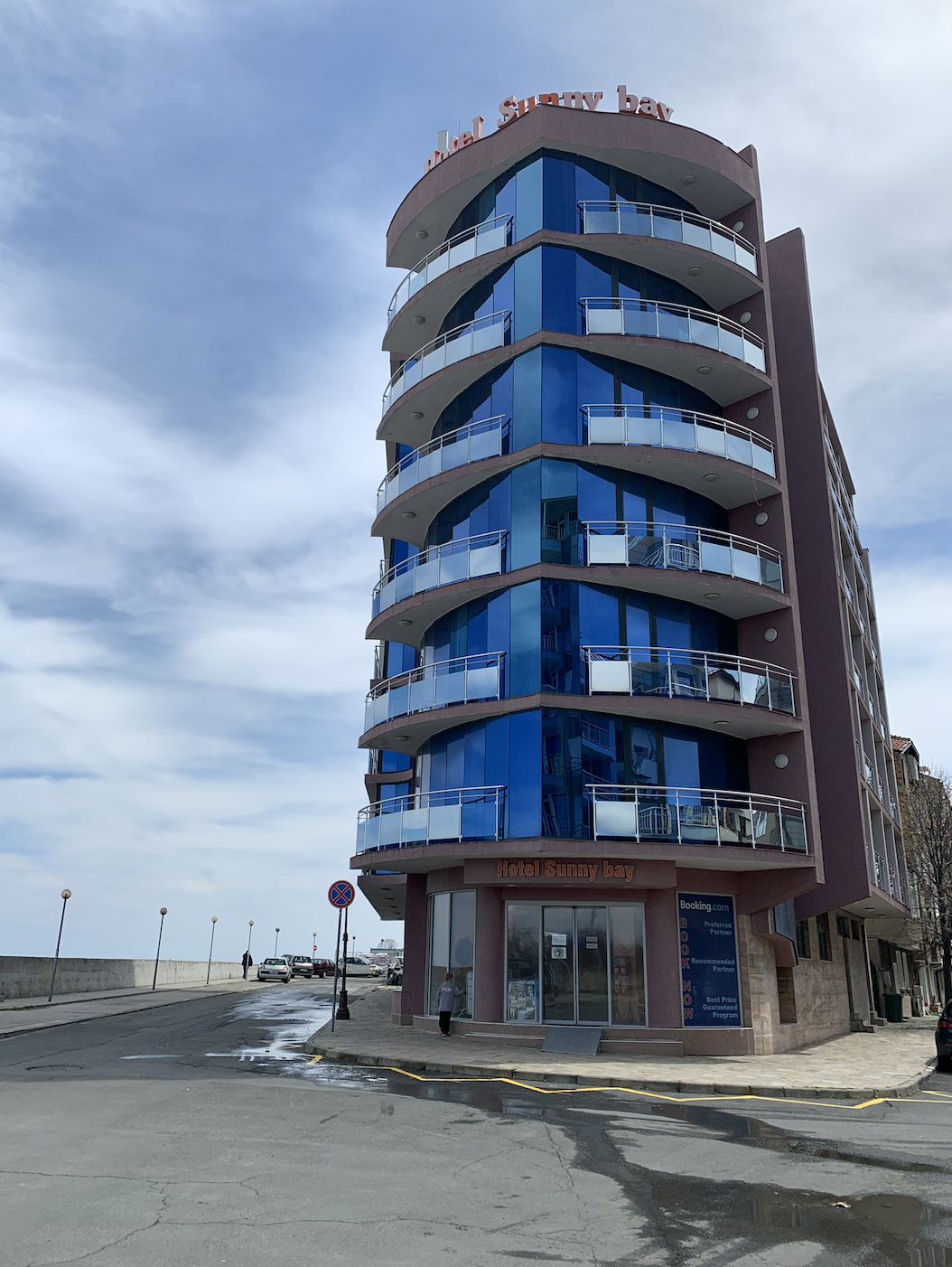 The Sunny Bay hotel in Bulgaria's Pomorie, where a group of Ukrainian refugees are staying [Antoaneta Roussi/Al Jazeera]