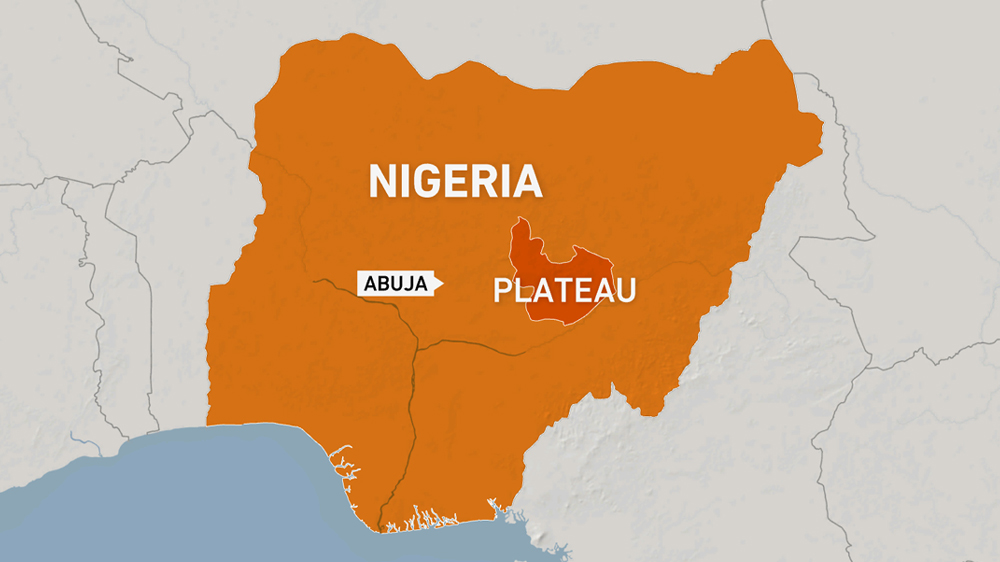 Nigeria map showing Plateau state