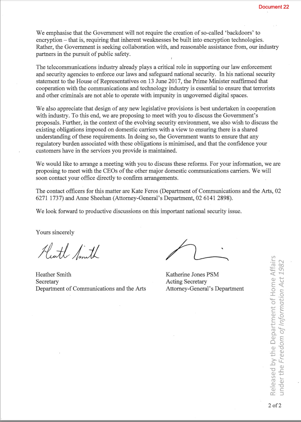 Optus letter 2